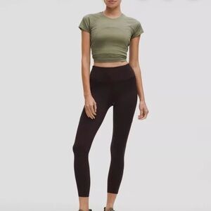 NWT! Lululemon fast and free HR tight 25 size 6 Sequoia
